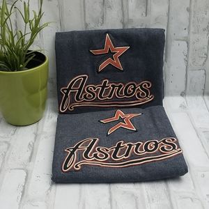 Houston Astros Team Black Denim Pillow Standard Shams